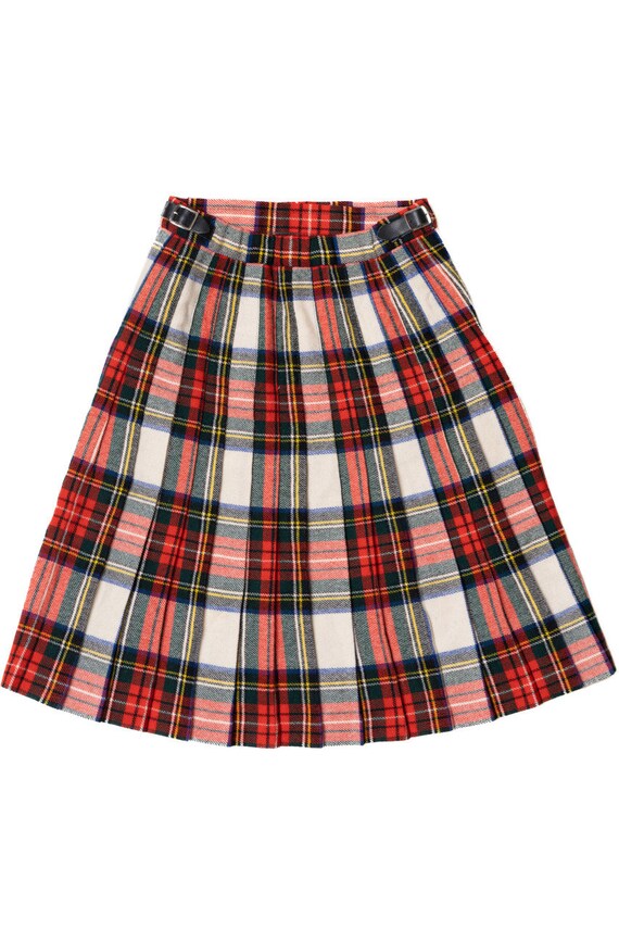 Vintage High Waisted Plaid Mini Skirt Canada