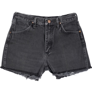 Vintage Wrangler Denim Cut Off Shorts Faded Black Wash