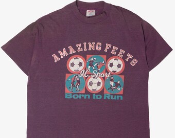 Vintage Born To Run Soccer T-Shirt (1990s) - Made in USA