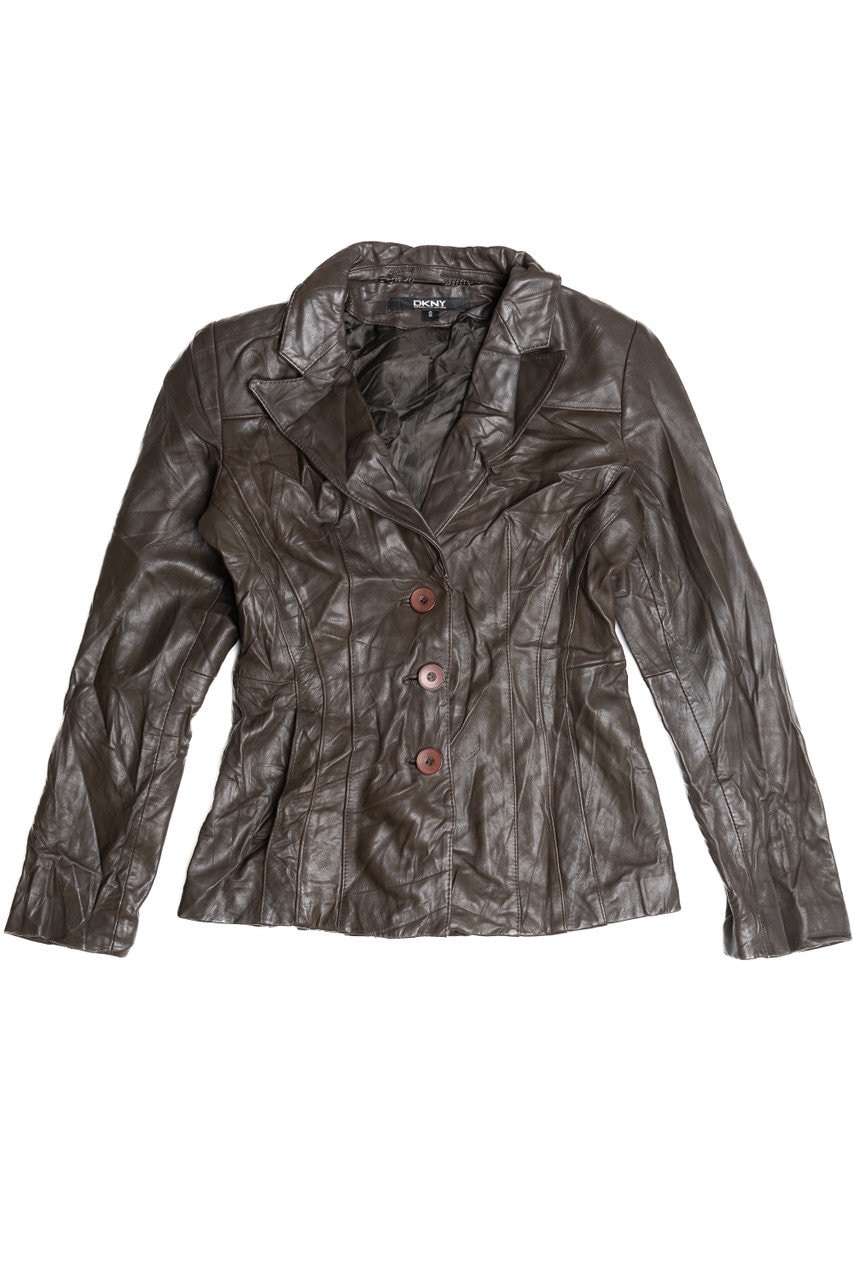 Vintage Dkny Leather Jacket - Etsy