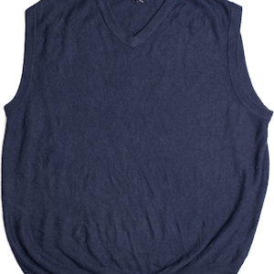 Navy Blue Argyle Vest 546