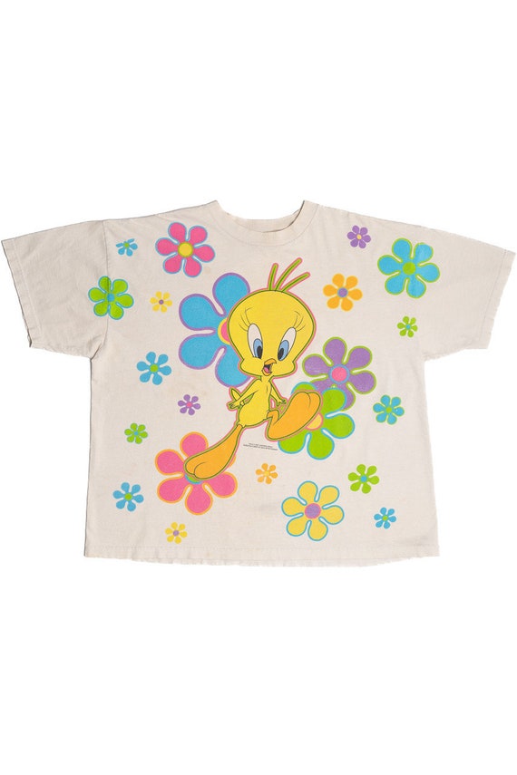 Vintage 1997 Tweety Bird Flower Power Looney Tunes