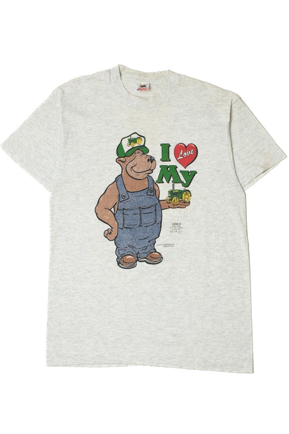 Vintage "I Love My Tractor" T-Shirt