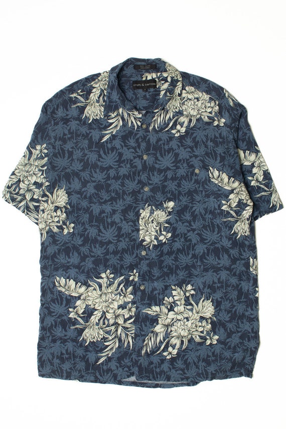 Vintage Palm Tree And Floral Hawaiian Shirt 2301