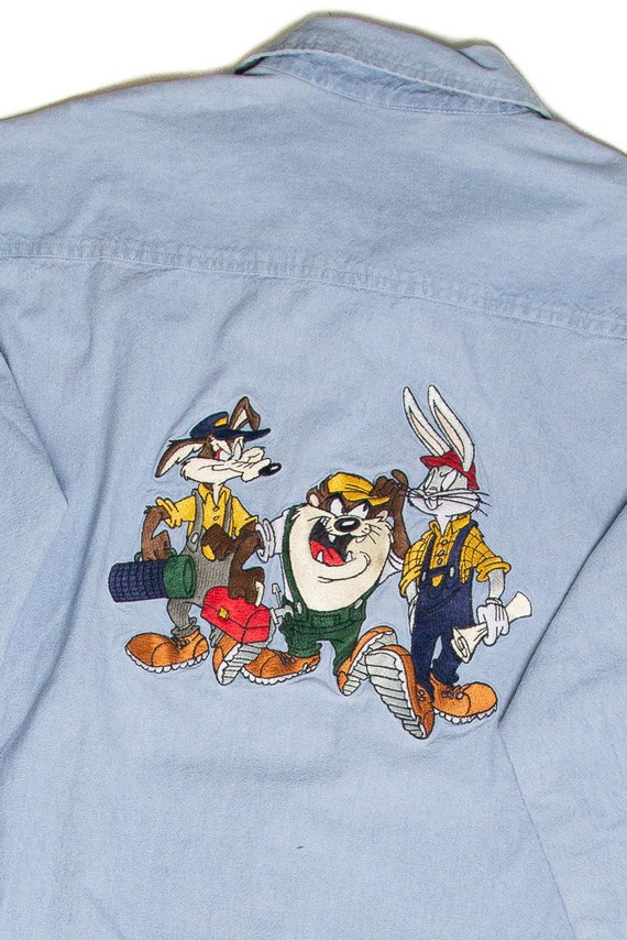 Vintage Looney Tunes Contractors Embroidery Butto… - image 4