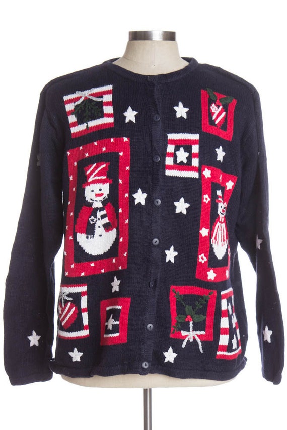 Blue Ugly Christmas Cardigan 39110