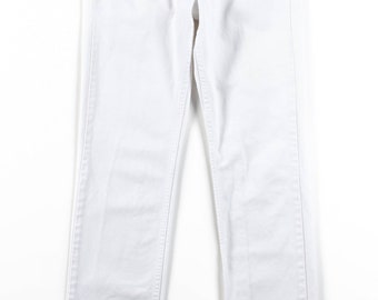 Vintage vita denimjeans (storlek 8)