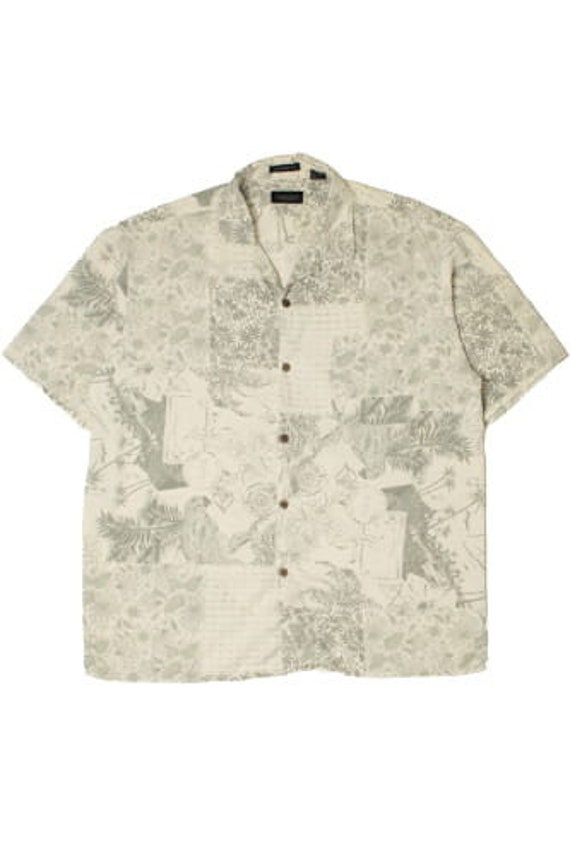 Island Collage Washable Silk Hawaiian Shirt