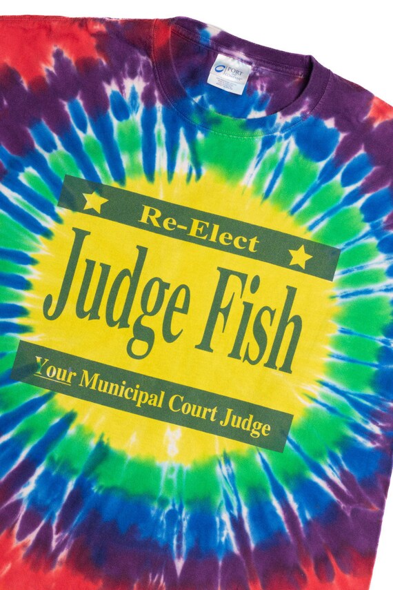 Judge Fish Tie-Dye T-Shirt 8568 - image 2