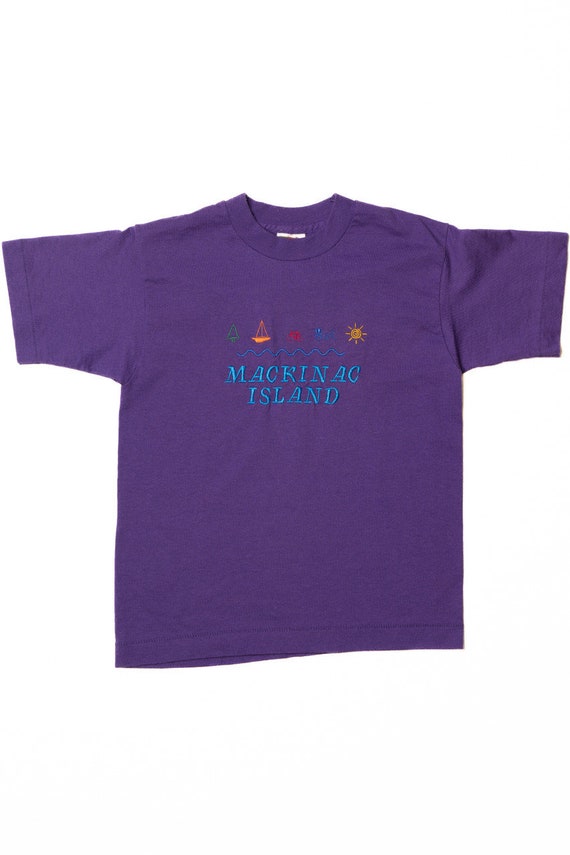 Vintage "Mackinac Island" Embroidered Kid's T-Shir
