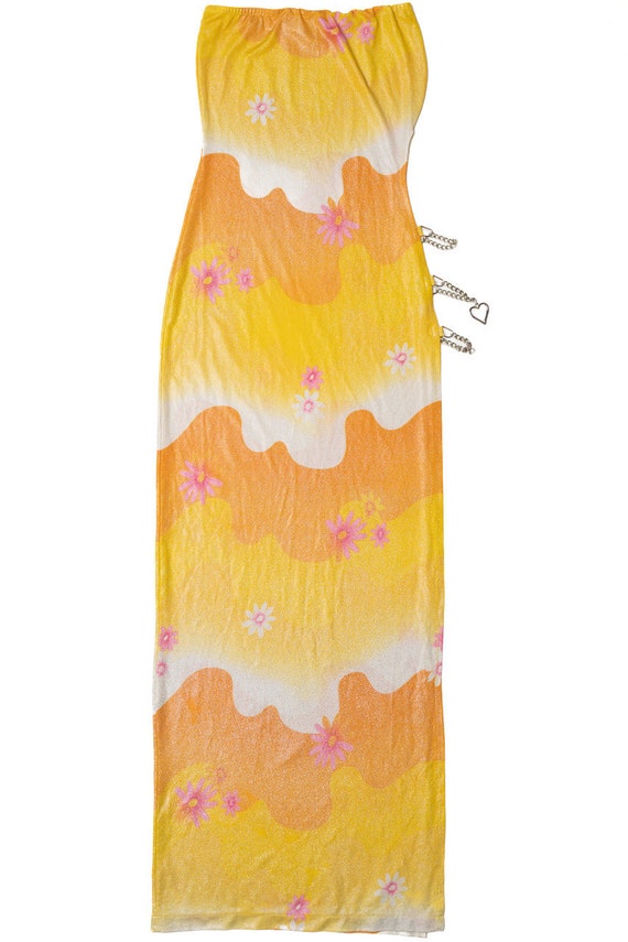 Vintage Y2K Floral Maxi Beach Cover-Up Dress - image 1