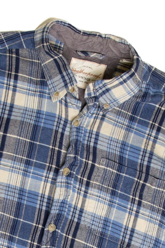 Rainy Blue Weatherproof Flannel Shirt