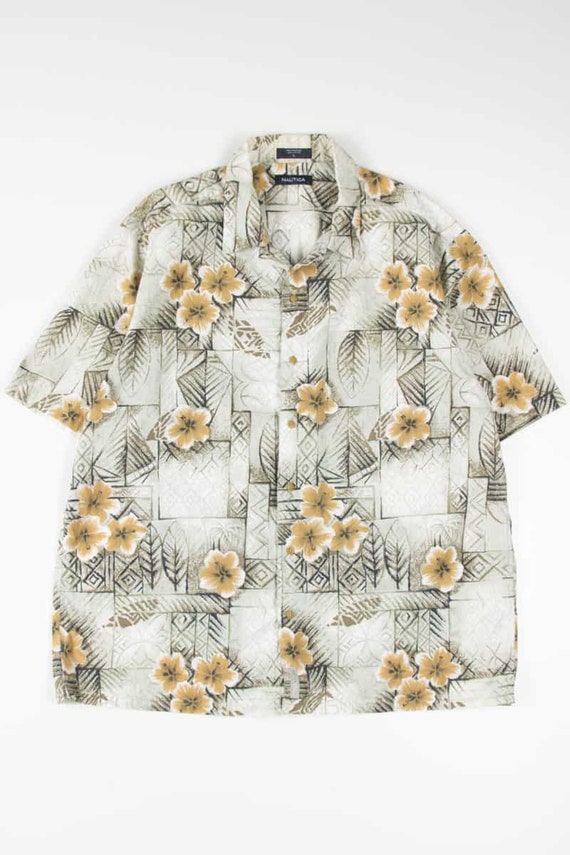 Stone Floral Nautica Hawaiian Shirt - image 2