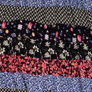 Vintage Floral Bands Midi Skirt Skirt