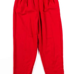 Rote Hoch Taille Vintage Hose