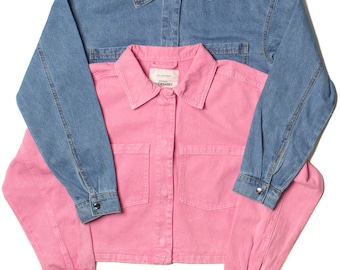 Camisa vaquera corta
