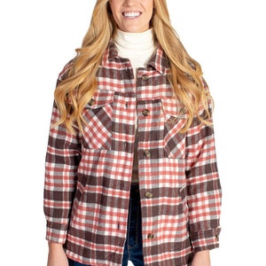Beetroot Heavy Plaid Jacket