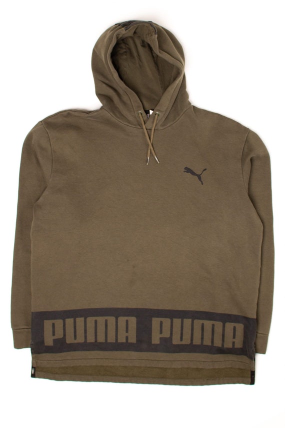 Olive Green Puma Hoodie 2000s | Etsy 