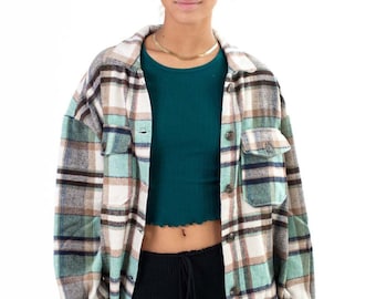 Chaqueta verde a cuadros