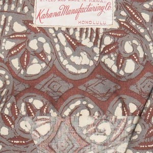 Vintage Rare Kahana Aloha Hawaiian Shirt With Loop 1940s 1950s