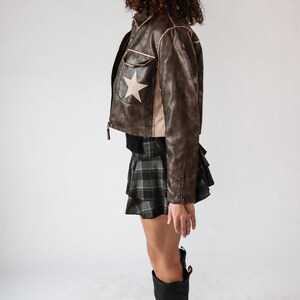 Double Star Brown Moto Jacket