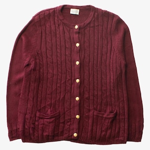 Vintage Burgundy Cardigan Sweater (2000s)
