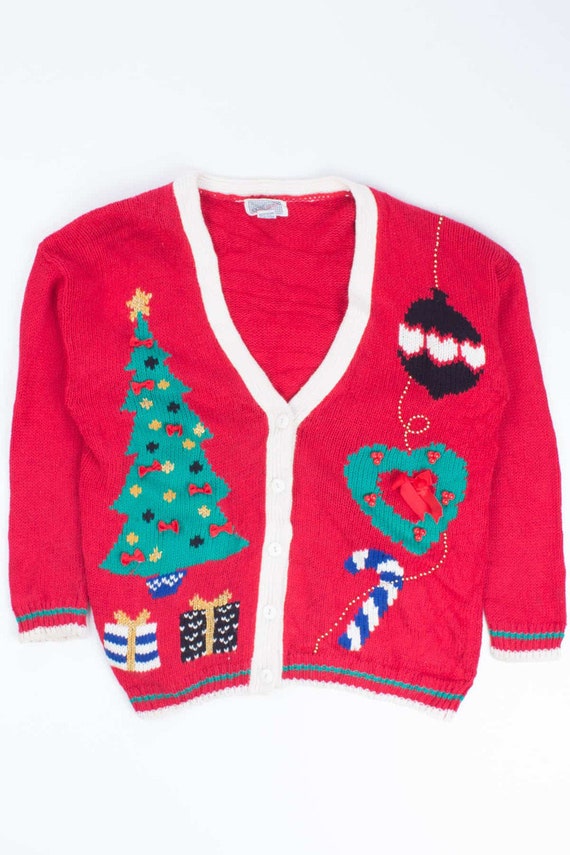 Red Ugly Christmas Cardigan 54392 - image 2