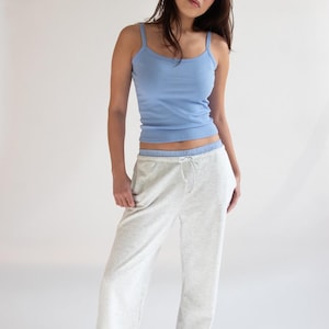 Boxer Waistband Wide Leg Sweatpants