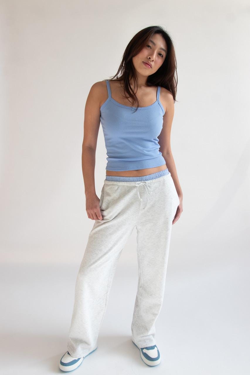 Boxer Waistband Wide Leg Sweatpants
