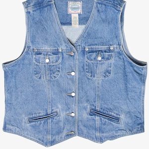 Vintage St. John&#39;s Bay Denim Vest (1990s)