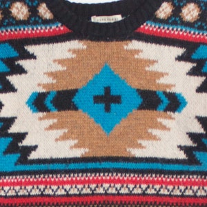 Southwest Pattern 80s Sweater