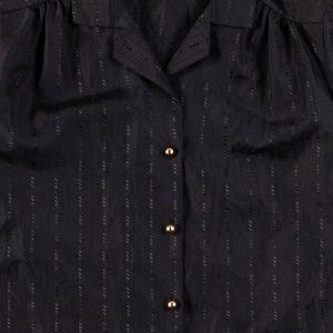 Schwarz & Gold Knopf Bluse
