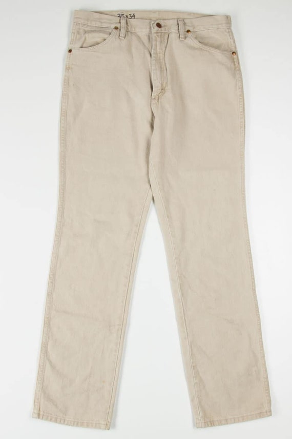 Wrangler Khaki Denim Jeans 507 (sz. 35w 34l)