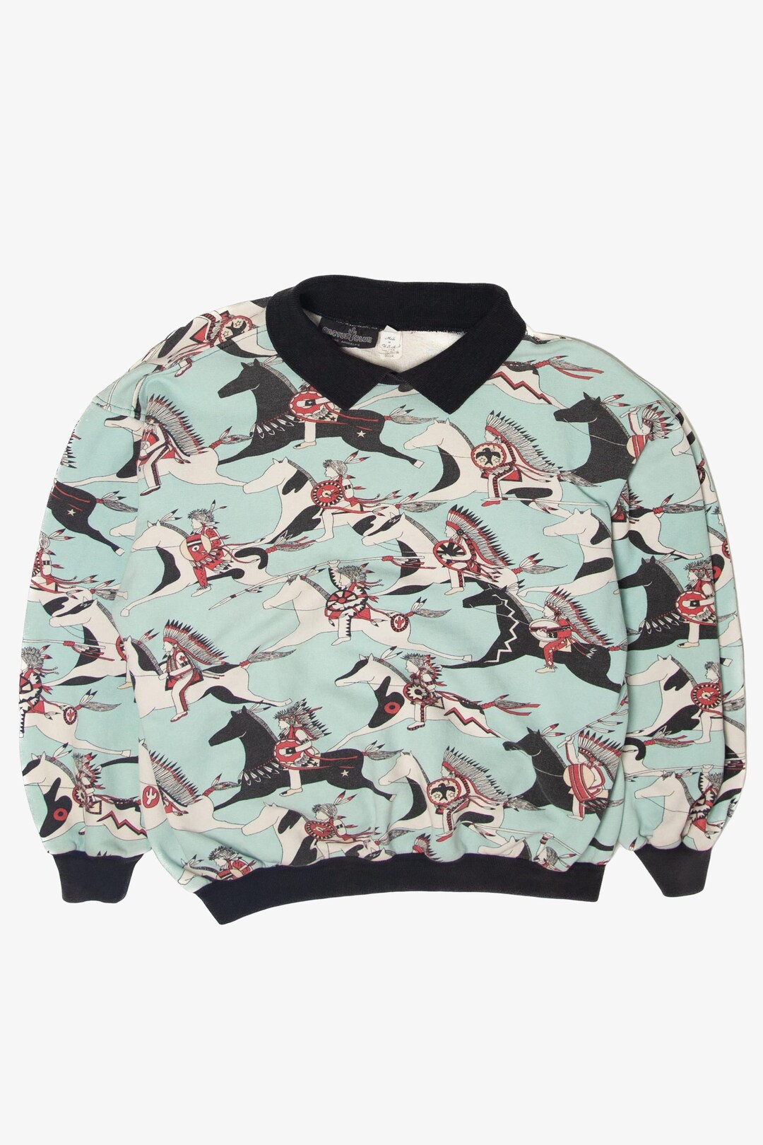 Vintage Native American Pattern Sweatshirt (1980s) - Etsy Canada