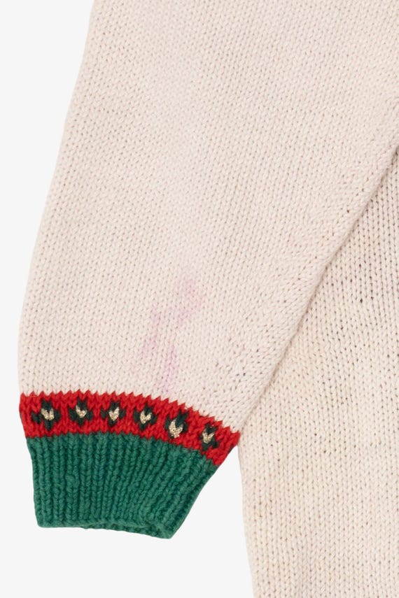 Vintage White Marisa Christina Toys Ugly Christmas Cardigan (1990s) View 5