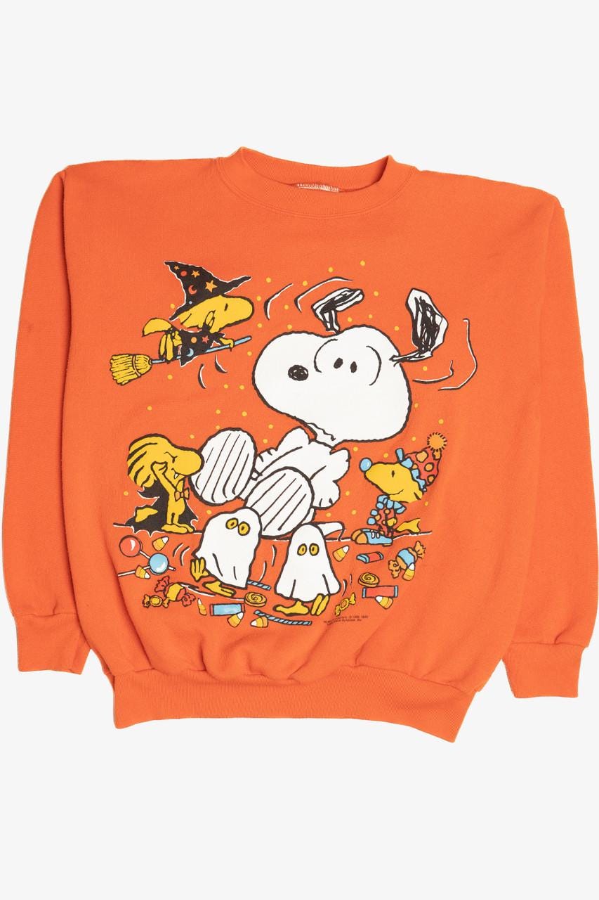 Vintage 90s Peanuts Halloween Pumpkin Sweatshirt/snoopy/size