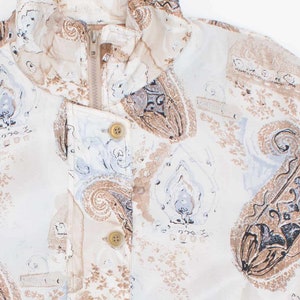 Beige Paisley Vintage Seidenjacke
