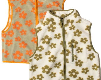 Daisy Fleece Zip Up Vest