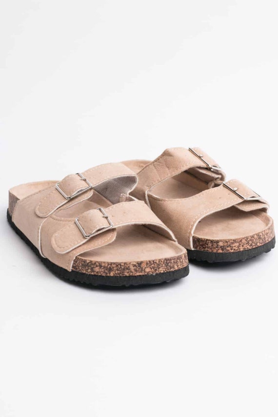 suede cork sandals