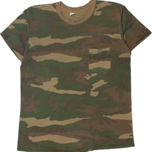 Vintage Camo Single Stitch Pocket T-Shirt