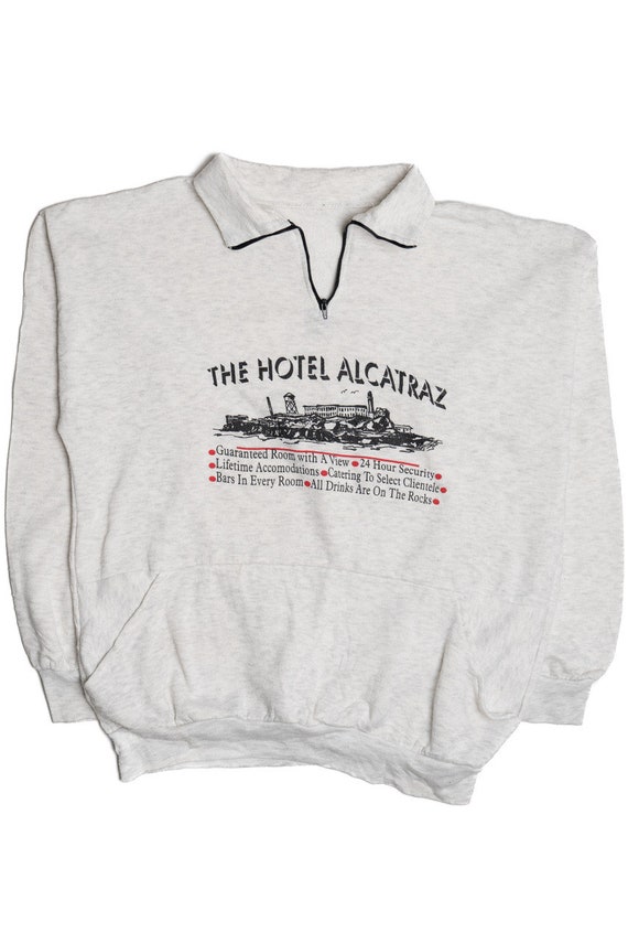Vintage "The Hotel Alcatraz" Quarter Zip Pocket Sw