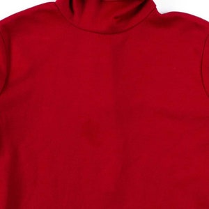 Red Turtleneck Blouse