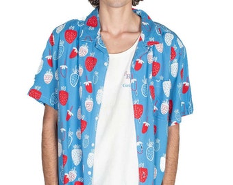 Camisa con botones "Fresas del Cielo"
