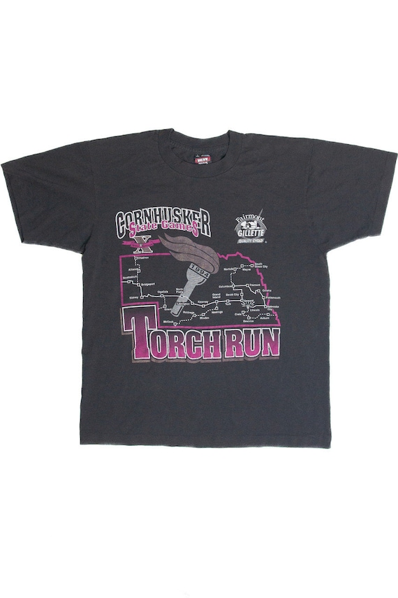 Vintage Nebraska Cornhuskers 1994 Torch Run T-Shir