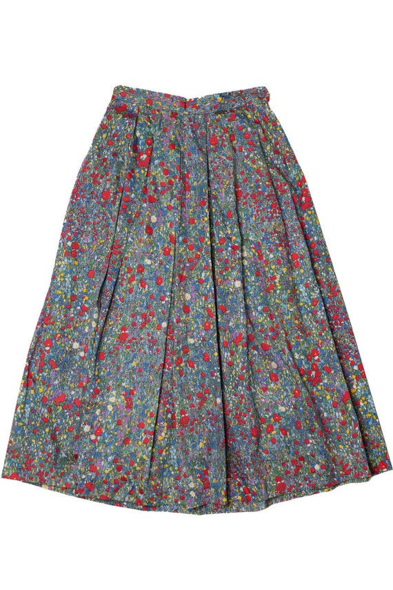 Vintage Poppy Field Floral Geiger Skirt