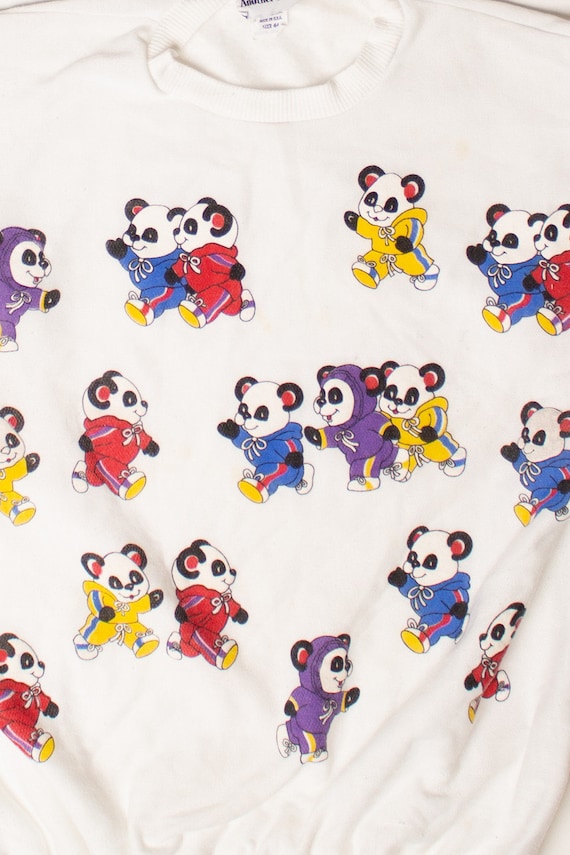 Vintage Panda Party Sweatshirt (1980s) - image 2
