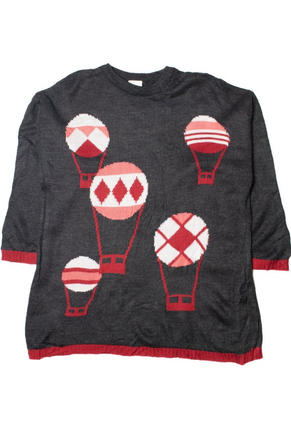 Vintage Hot Air Balloon 80s Sweater