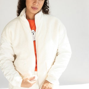 Quilted Sleeve Sherpa Jacket