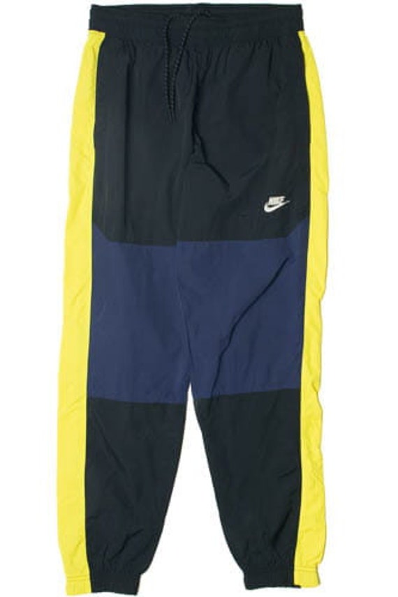 Nike Black Navy And Yellow Track Pants 1173