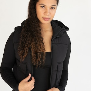 Hooded Utility Puffer Vest
